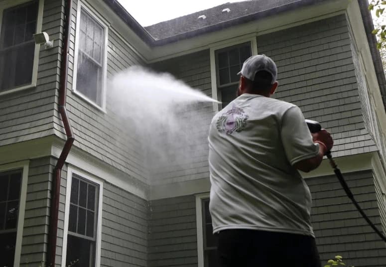 Commercial pressure washing service by North Ridgeville Power Washing at North Ridgeville business